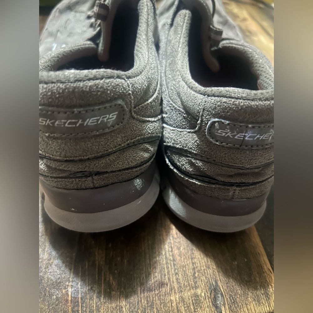 Skechers Women's Size 11 Simply Serene Memory Foam Dark Taupe Sneakers - Picture 6 of 9